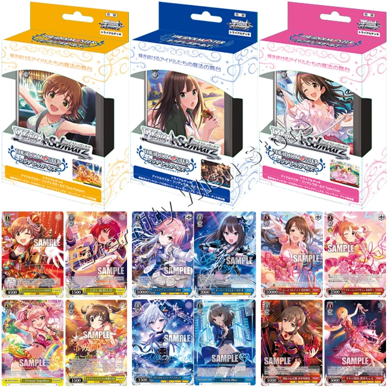 

Original Weiss Schwarz THE IDOLM@STER Card Japanese Anime Cinderella Girl WS TCG Game Collection Cards Fans Gift Toys for Boys