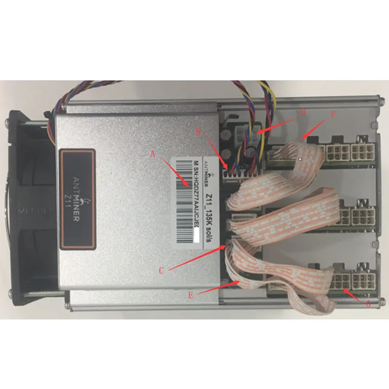 Antminer Z11 135KSol/s Equihash ASIC Miner — آلة تعدين Bitmain Z11 Zcash ZEC مع مصدر طاقة - تعدين تشفير فعال