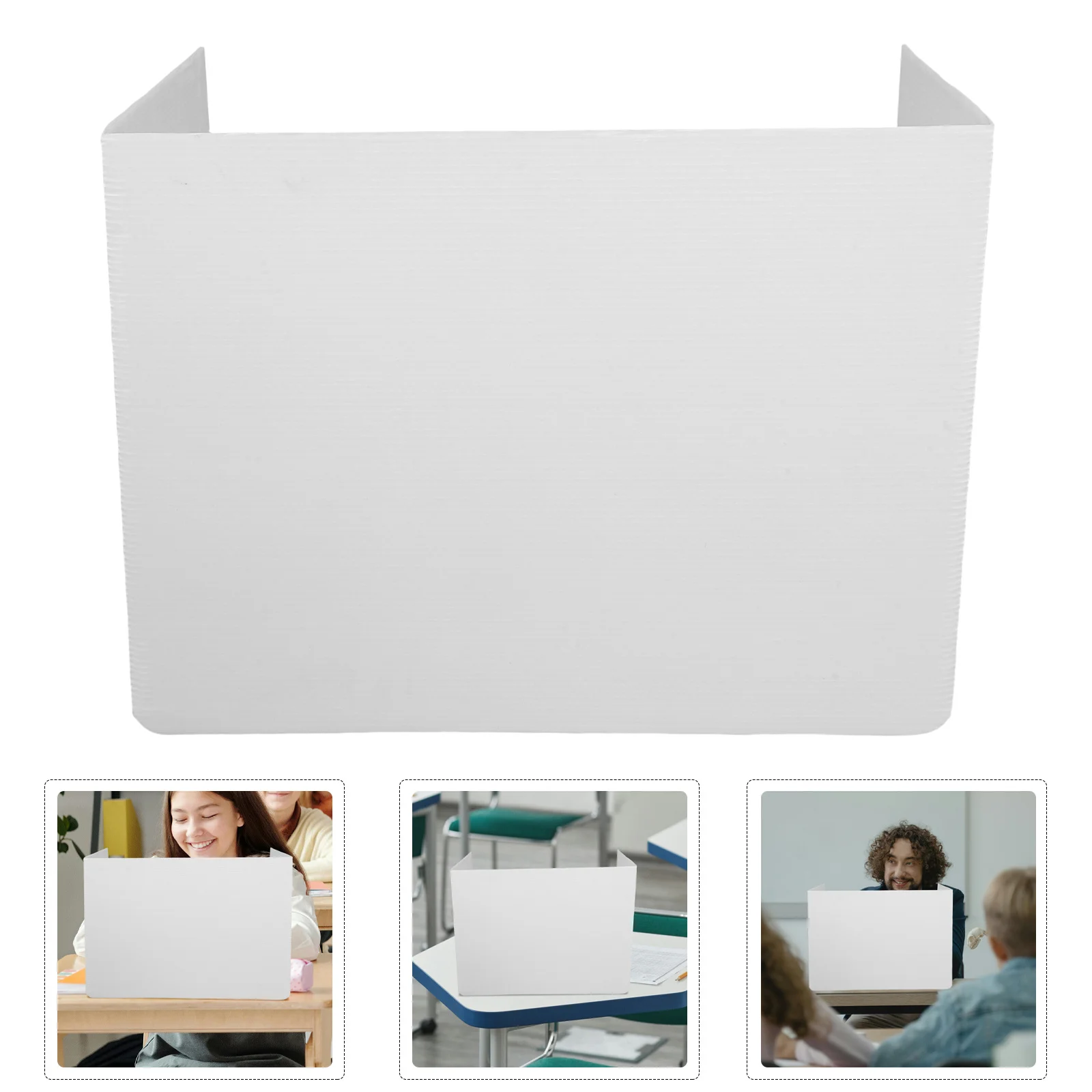 

Desk Dividers White Plastic Study Carrel Divider Reusable Classroom Privacy Shield Folder Boards for Student Desks Testing