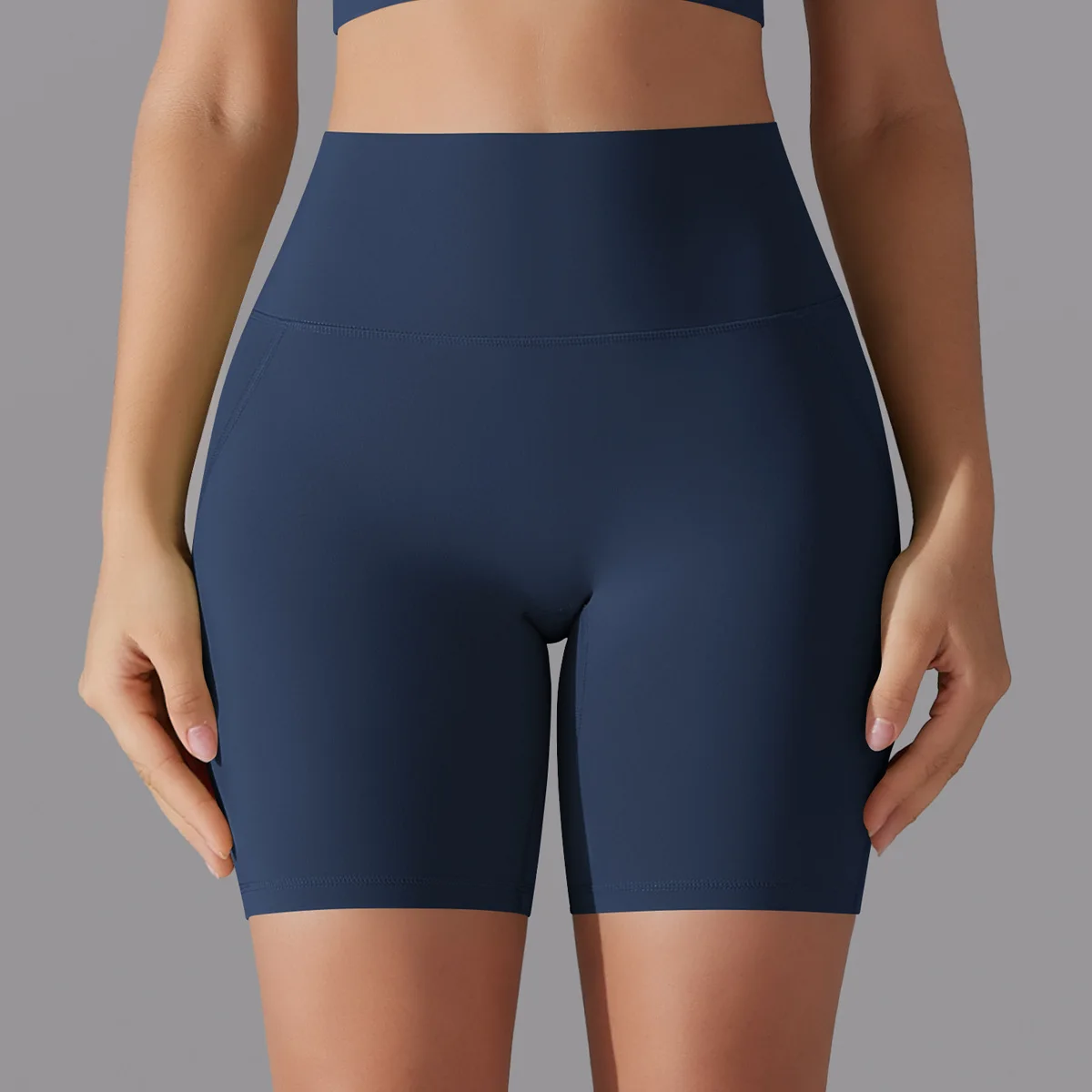 Women High Waist Yoga Shorts Butt Lifting Tummy Control Squat Proof Stretchy Slim Breathable Workout Gym Running Fitness Shorts