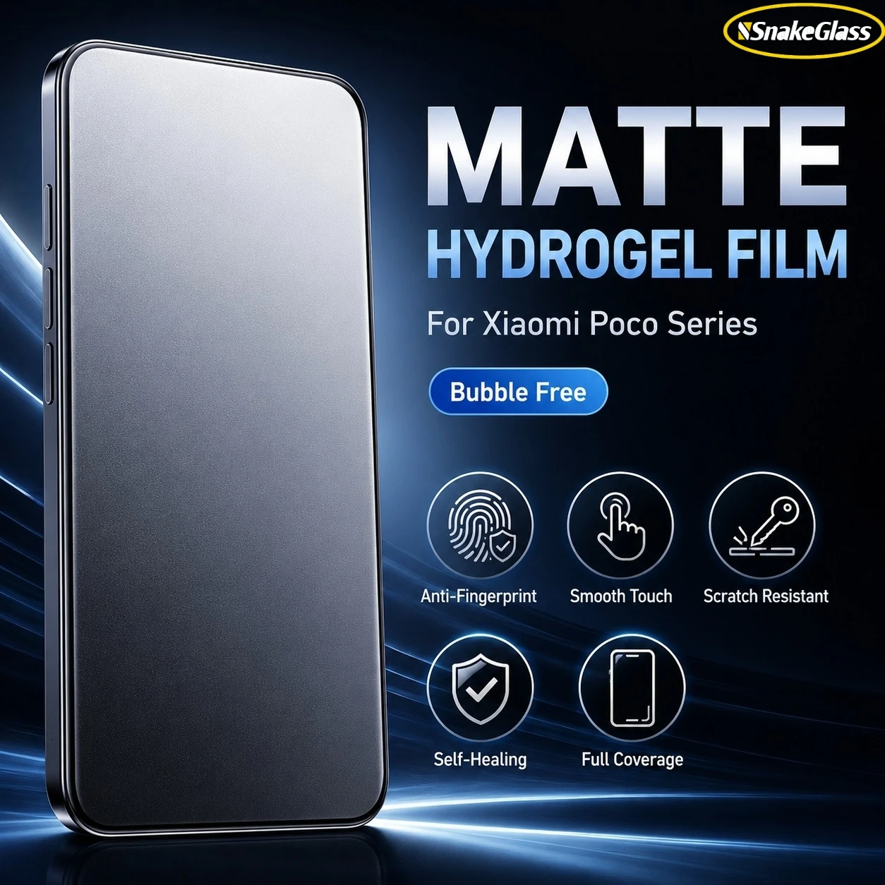 3PCS Matte Hydrogel Film for Xiaomi Poco F8 Ultra F7 Pro F6 F5 X8 Pro Max X6 X7 Pro M8 M7 M6 M5S Smooth Anti-fingerprint Film
