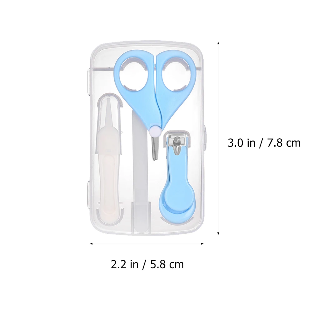 

2 set Baby Nail Baby Fingernail Scissors Clipper Pedicure Set Storage Box Safe Trim Prevent Nail Clipper Injury