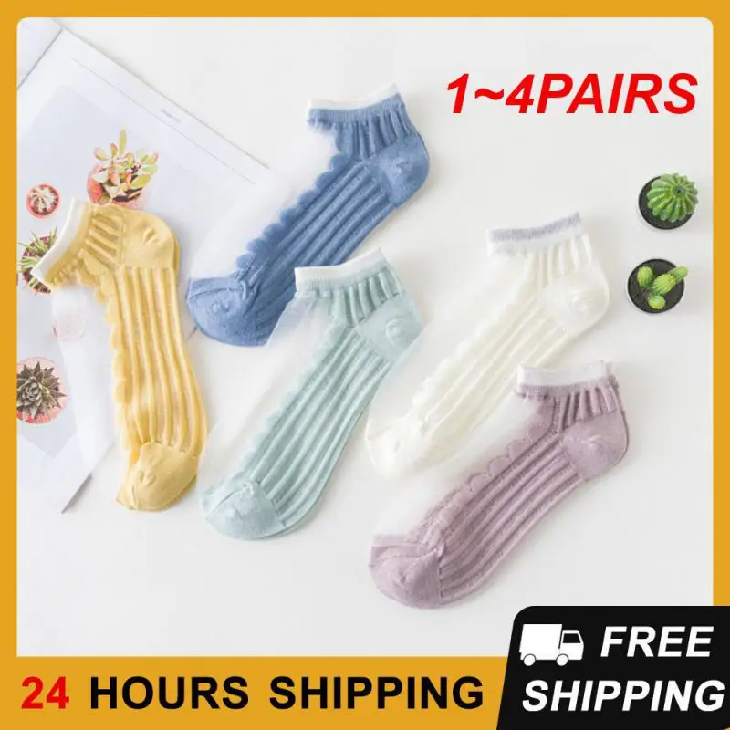 1~4PAIRS Women's Socks Popular Chic Popular Japanese Style Socks Daisies Influencer Best-selling Socks Unique Trendy