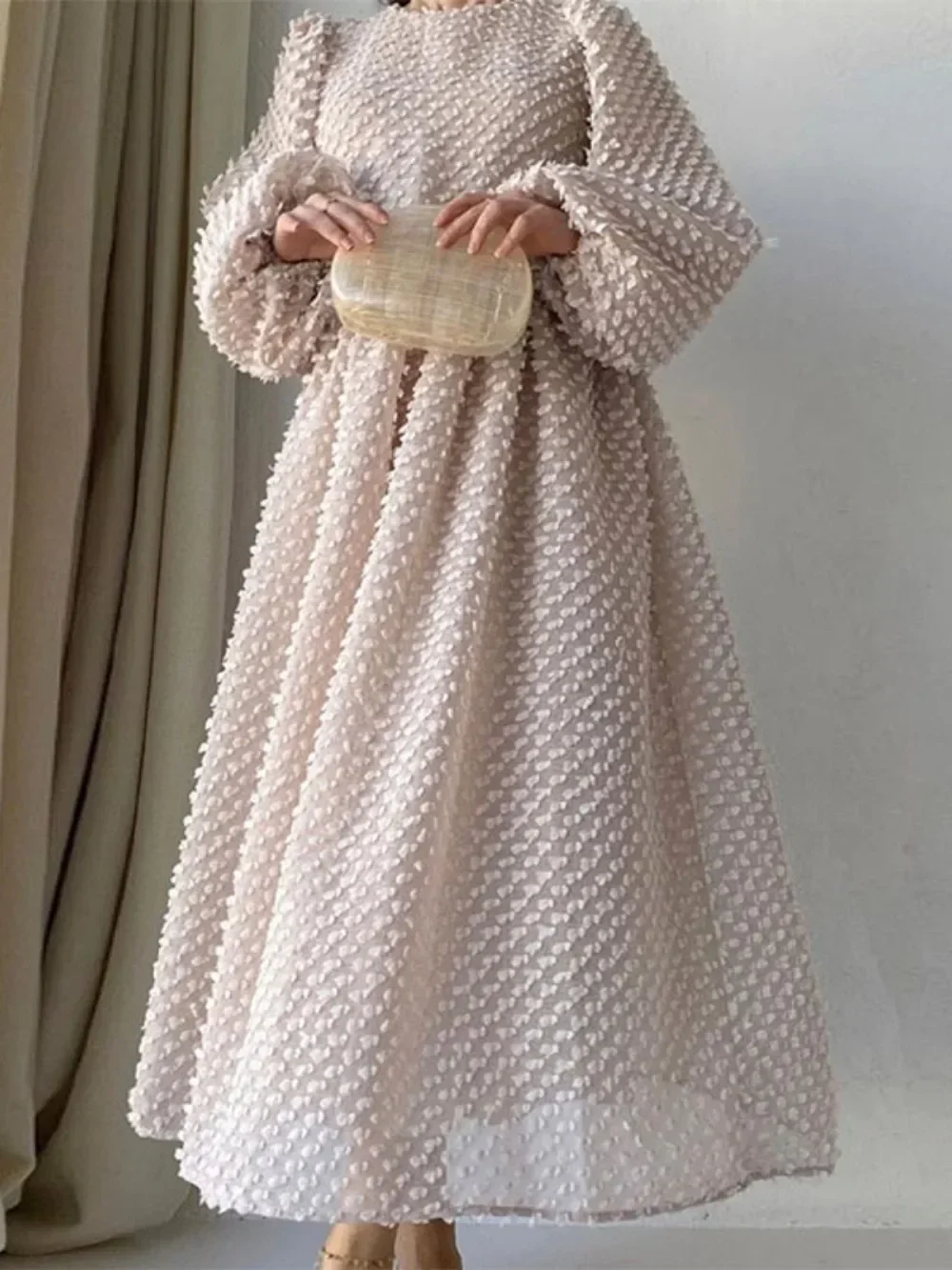 Eid Muslim Women Party Dress Lantern Sleeve Long Dresses Party Abayas Women Turkish Jalabiya Ramadan Abayas Caftan Kaftan 2026