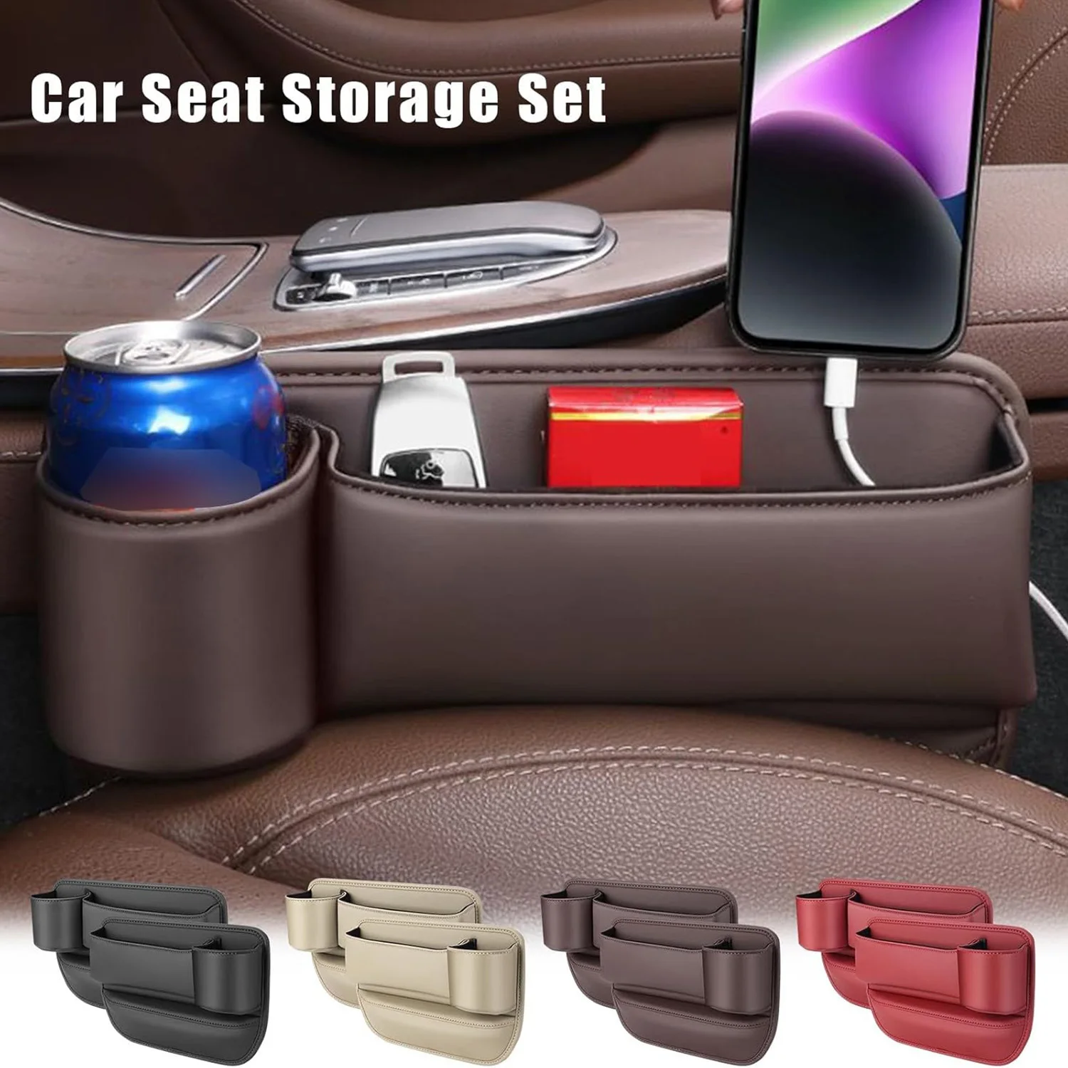Auto Sitz Lücke Organizer Lagerung Box Tasche Multifunktions Lagerung Tasche Brieftasche Schlüssel Karte Tasse Telefon Halter Auto Innen Zubehör