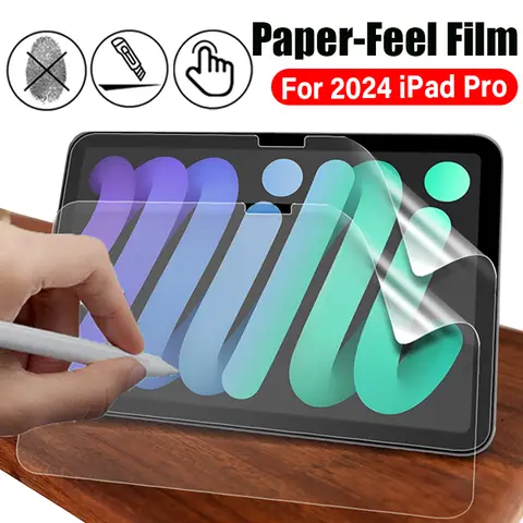 2/1PCS iPad Pro 11/12.9 인치 용 투명 종이 느낌 화면 보호기 지문 방지 보호 필름 쓰기 PET Paperfeel 필름