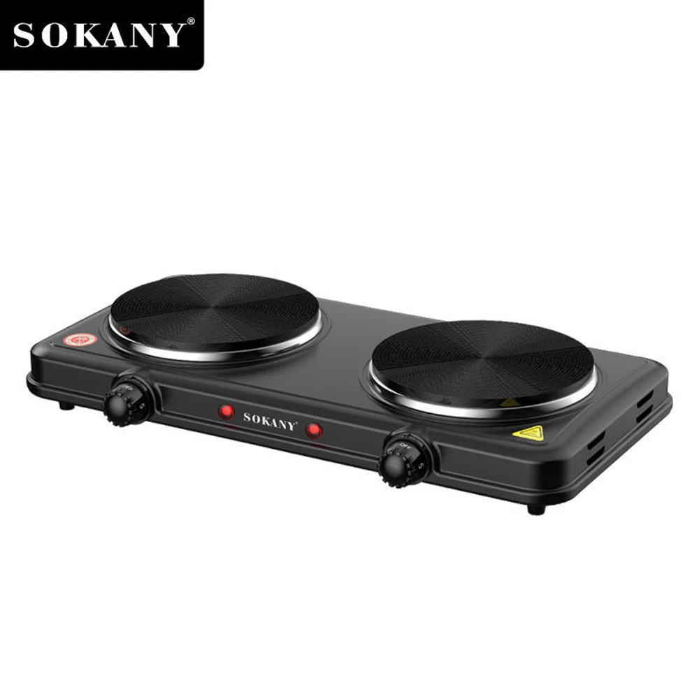 2000W High Power Dual Pot Electric Stove Household Cooker Plate Kitchen 220V Fast Heating Durable Sturdy Cooking Stove Portable