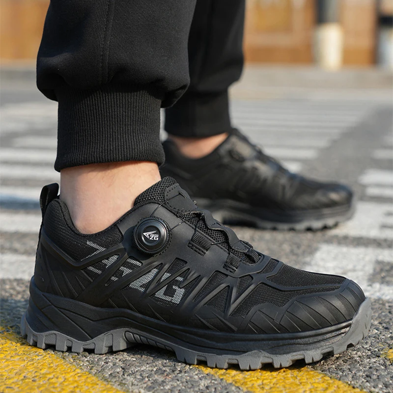 Waliantile New Men Work Safety Shoes For Construction Anti-smashing Safety Boots Puncture Proof Slip-resistant Safety Shoes Male