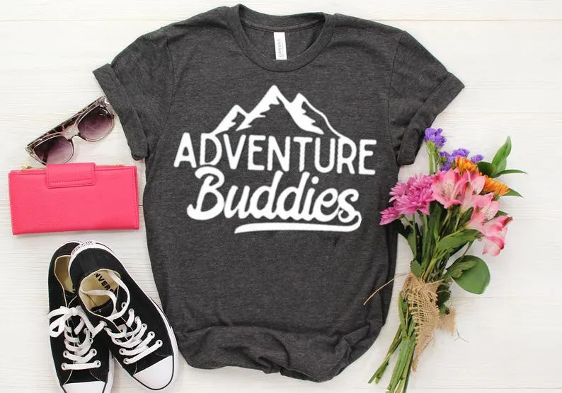 Matching Camping Shirts, Camping Family Travel Adventure Buddies, Nature Lover Hiking Friend Vacations 100% cotton Unisex Shirt
