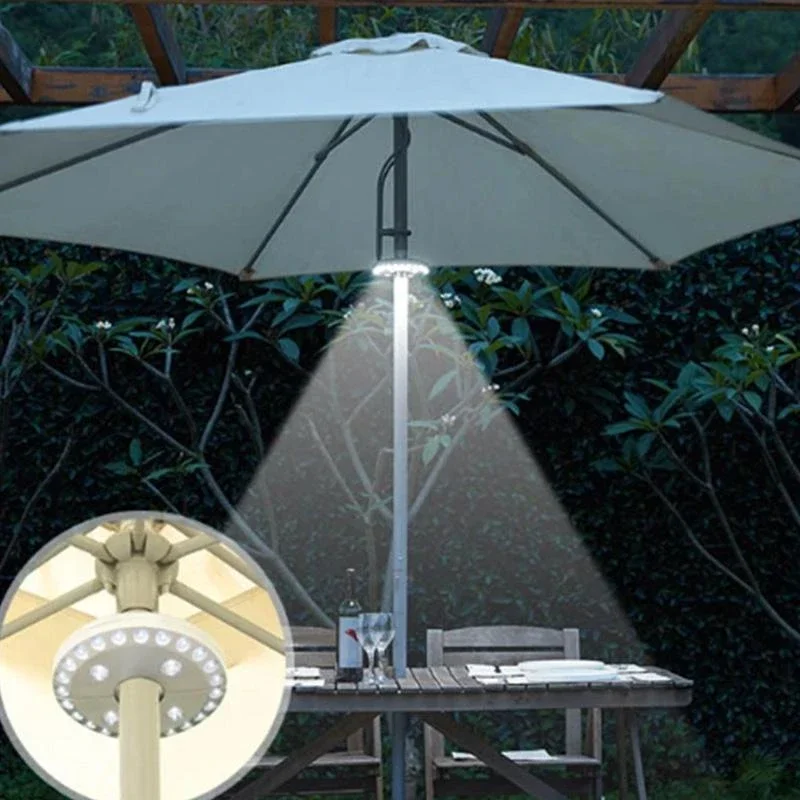 Patio Umbrella Light Tent Camp Light 28 Pole LEDs Lawn Lamp Waterproof Garden Outdoor Lighting 3.7V 5W 200 lum Umbrella Light