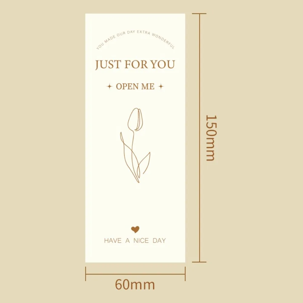 50pcs Rectangular Thank You Sticker 6x15cm Flowers Pattern Gift Box Package Decor Handmade Seal Labels for Birthday Wedding - view 6