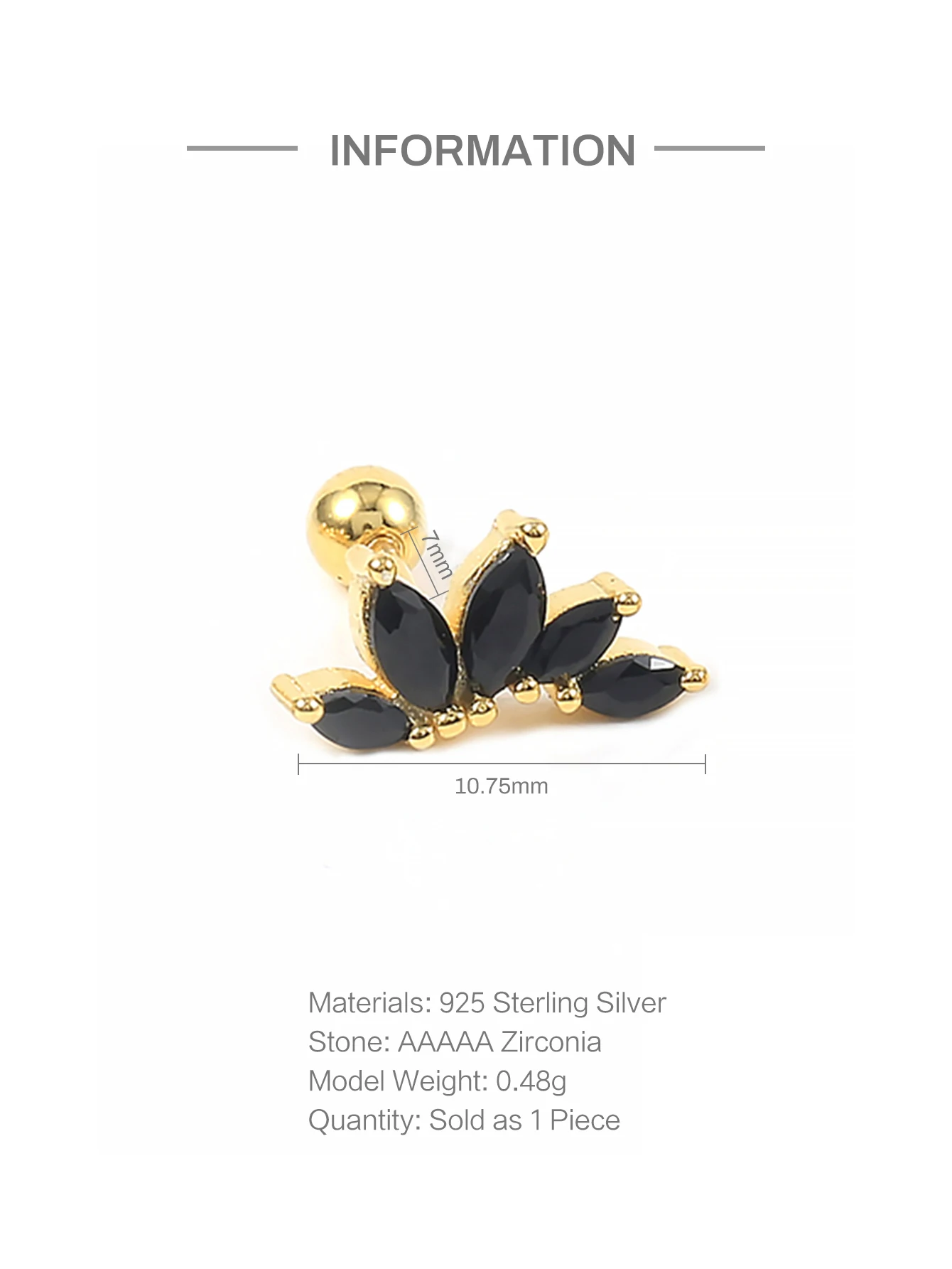 ROXI Temperament Sweet Crystal Crown Stud Earrings For Women 925 Sterling Silver Colourful Ear Bone Nail Earring Wedding Jewelry