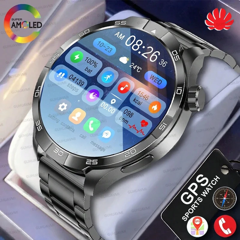 

2025 NEW Fashion High-End Business Men Smart Watch NFC GPS Trajectory Compass Altimeter IP68 Waterproof HD Bluetooth Call Watch