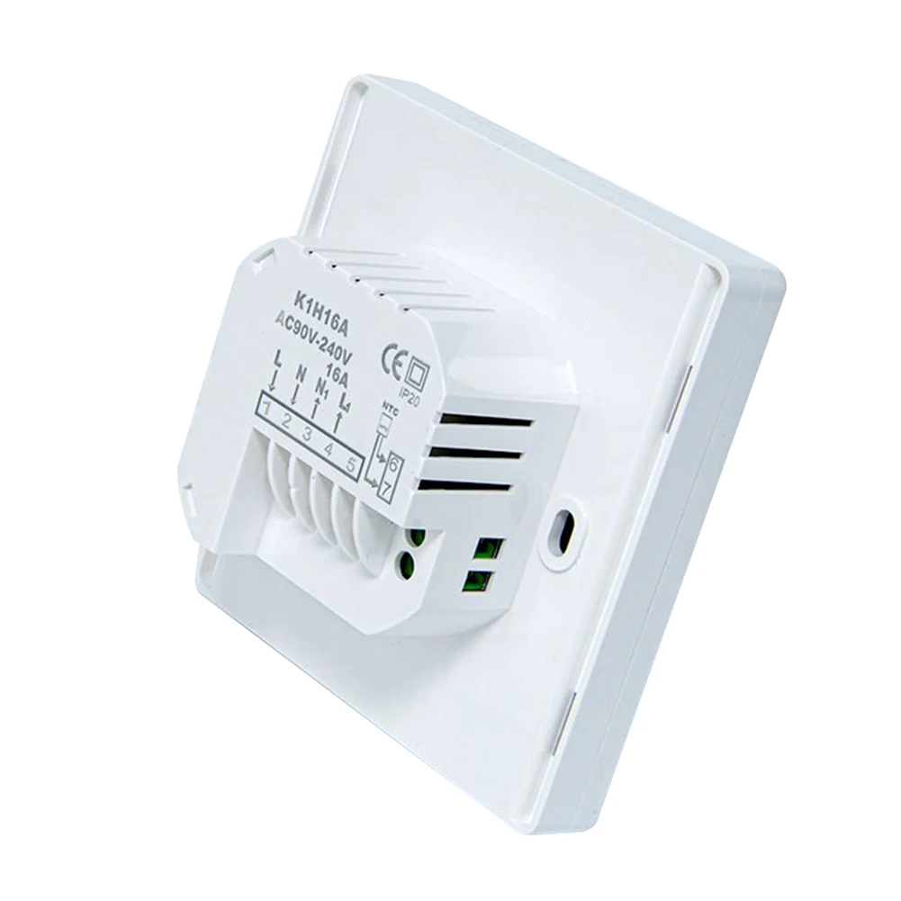 

Digital Thermostat 16A 220V Room Thermostat Underfloor Heating Wall Heating LED Parallel Operation White Home Improvement