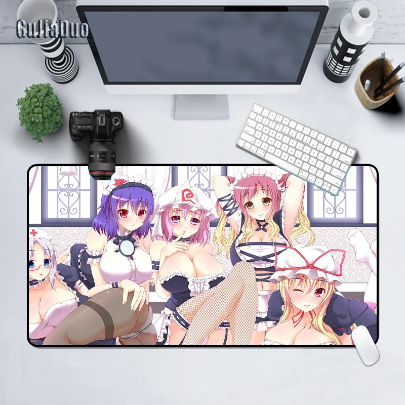 

GuJiaDuo Sexy Anime Girls Mouse Pad Laptop Play Mat Gaming Room Accessories Kawaii Table Pad Gamer Large Comic Mousepad Carpet