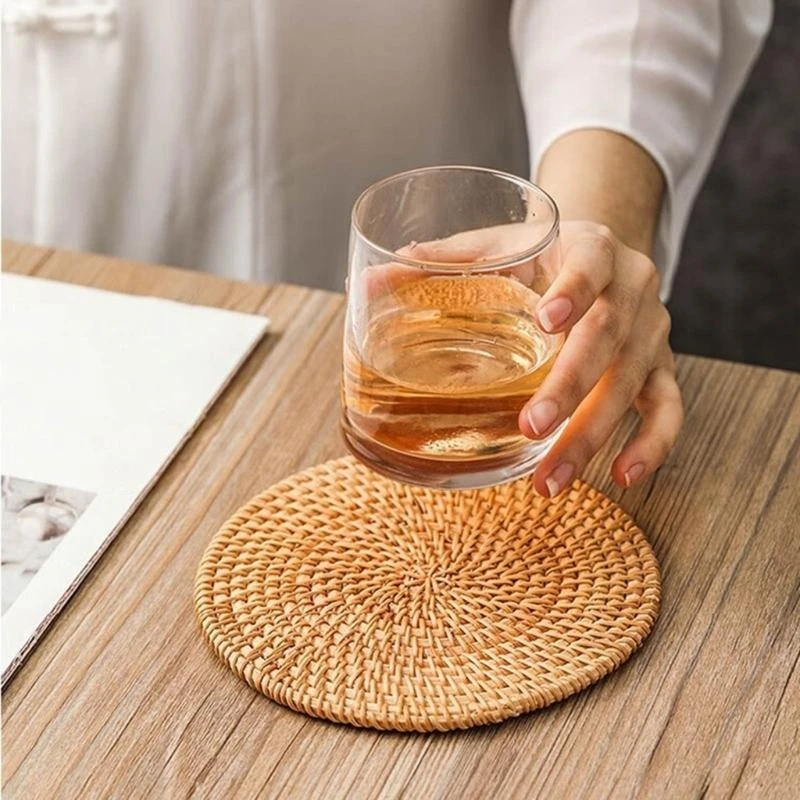 

Elegant Rattan Teas Delicate Cup Mats Suitable For Various Occasion