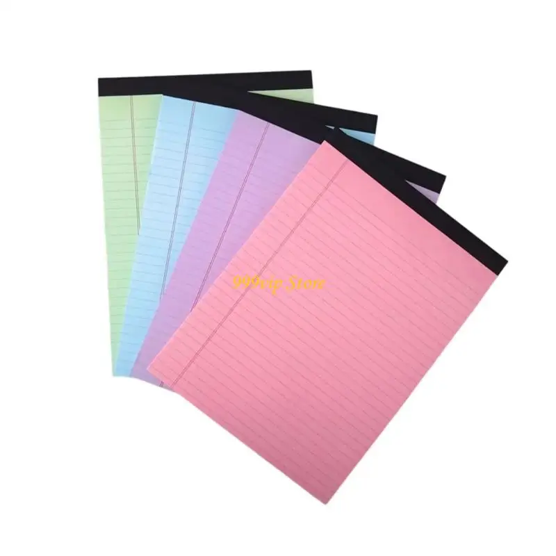 C90C 4Pieces Letter Size Colorful Notepads Lined Notebooks 50Sheets Each Pad For Creative Planning And Daily Note Taking
