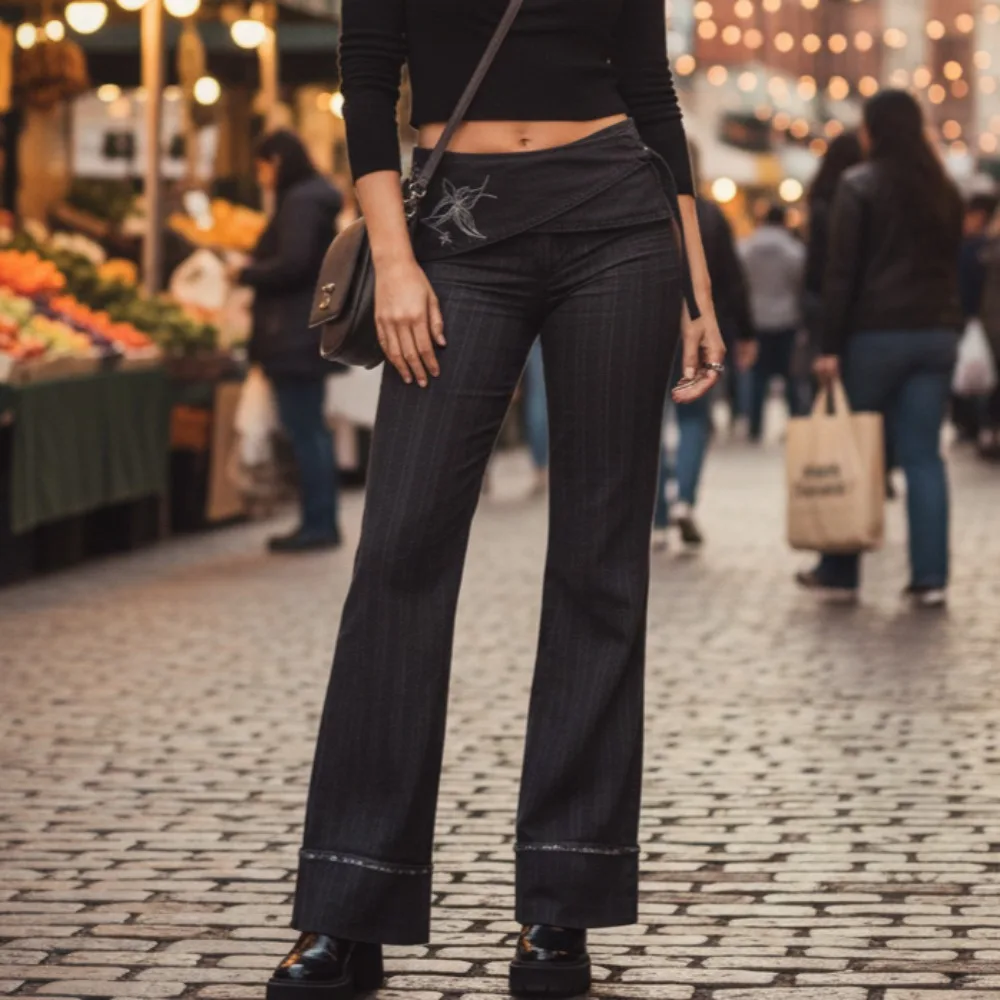 

Леггинсы с принтом и занавеской на бедрах Черные серые джинсы Аксессуары для костюмов Ренессанс