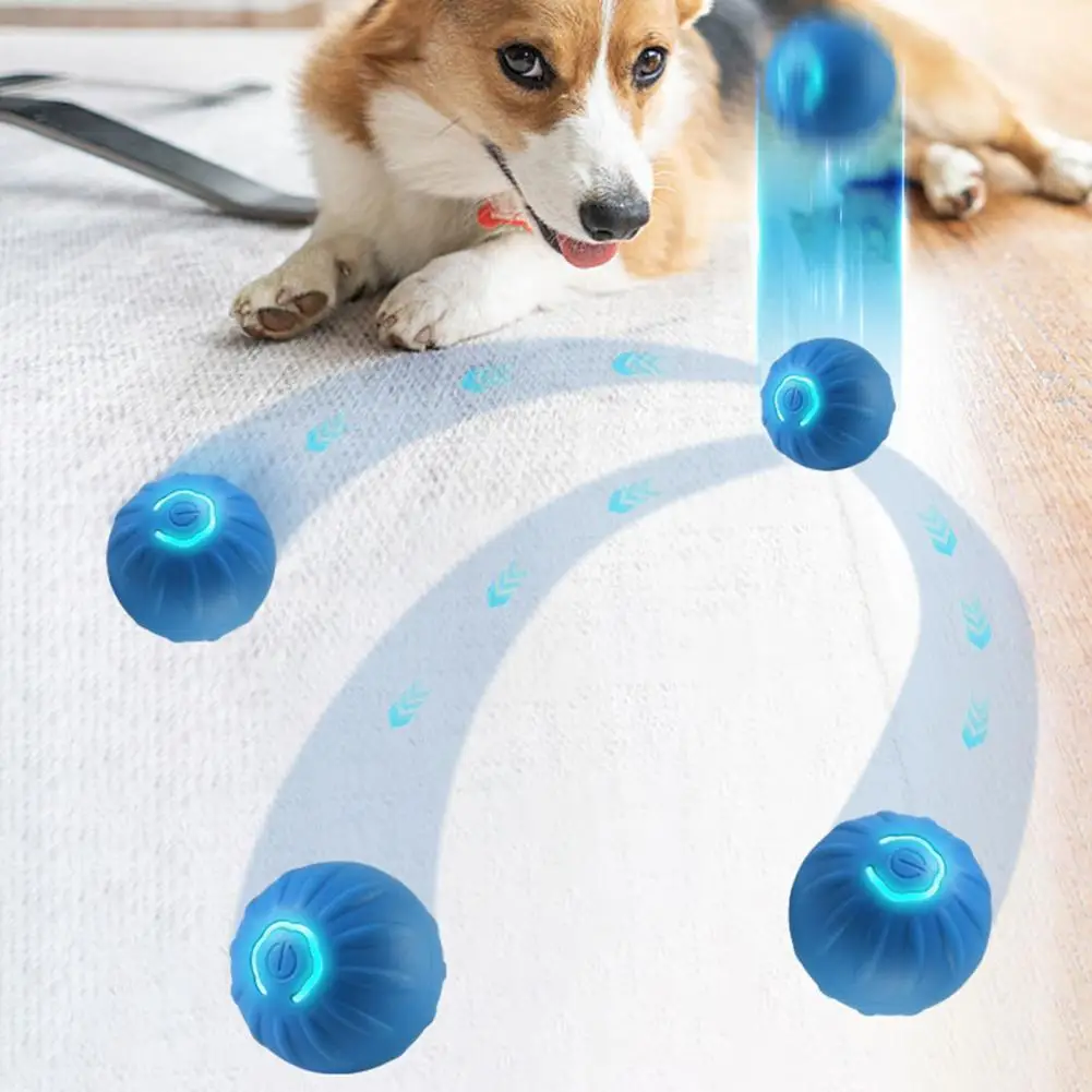 Bite-resistant Dog Toy Rolling Pet Ball Toy for Dogs with Led Light Usb Rechargeable Shaky for Small/medium/large for Dogs