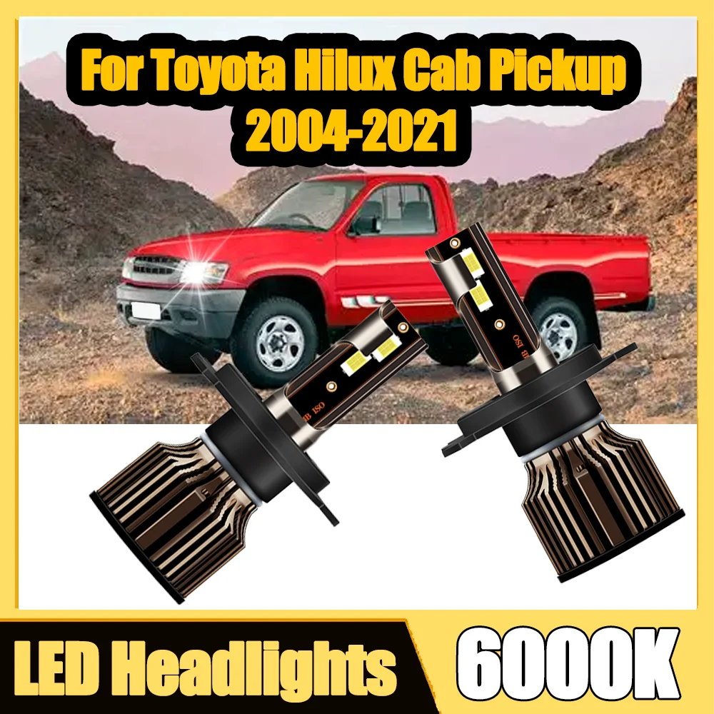 

2 шт. светодиодные лампы для фар CSP H4, 130 Вт, мощные автомобильные фары, 30000 лм, 6000K, белые, для Toyota Hilux Cab Pickup 2004-2021 гг.