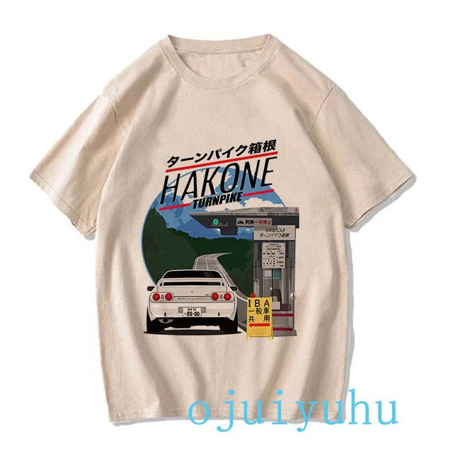 Japanese Anime Cartoon Gothic EU Size Summer Tops Initial D T-Shirt Men Graphic Tee Shirt AE86 Funny Harajuku Manga T Shirt Male