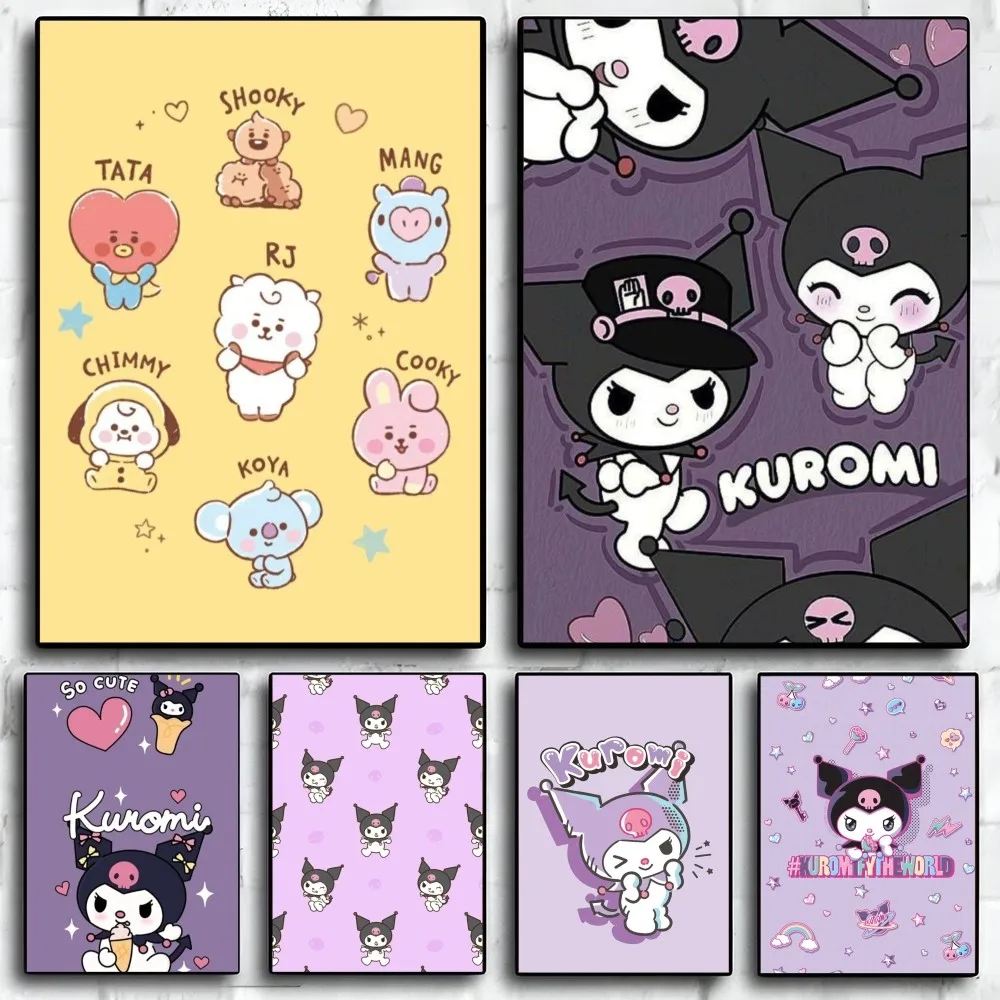 

MINISO Sanrio Kuromi Poster Paper Print Home Living Room Bedroom Entrance Bar Restaurant Cafe Art Painting Decoration