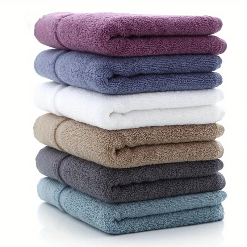 Solid Color Cotton Super Absorbent Hand Towel Face Hand Towel Thicken Soft Bathroom Hand Towels Home Hotel Supplies 34x75cm