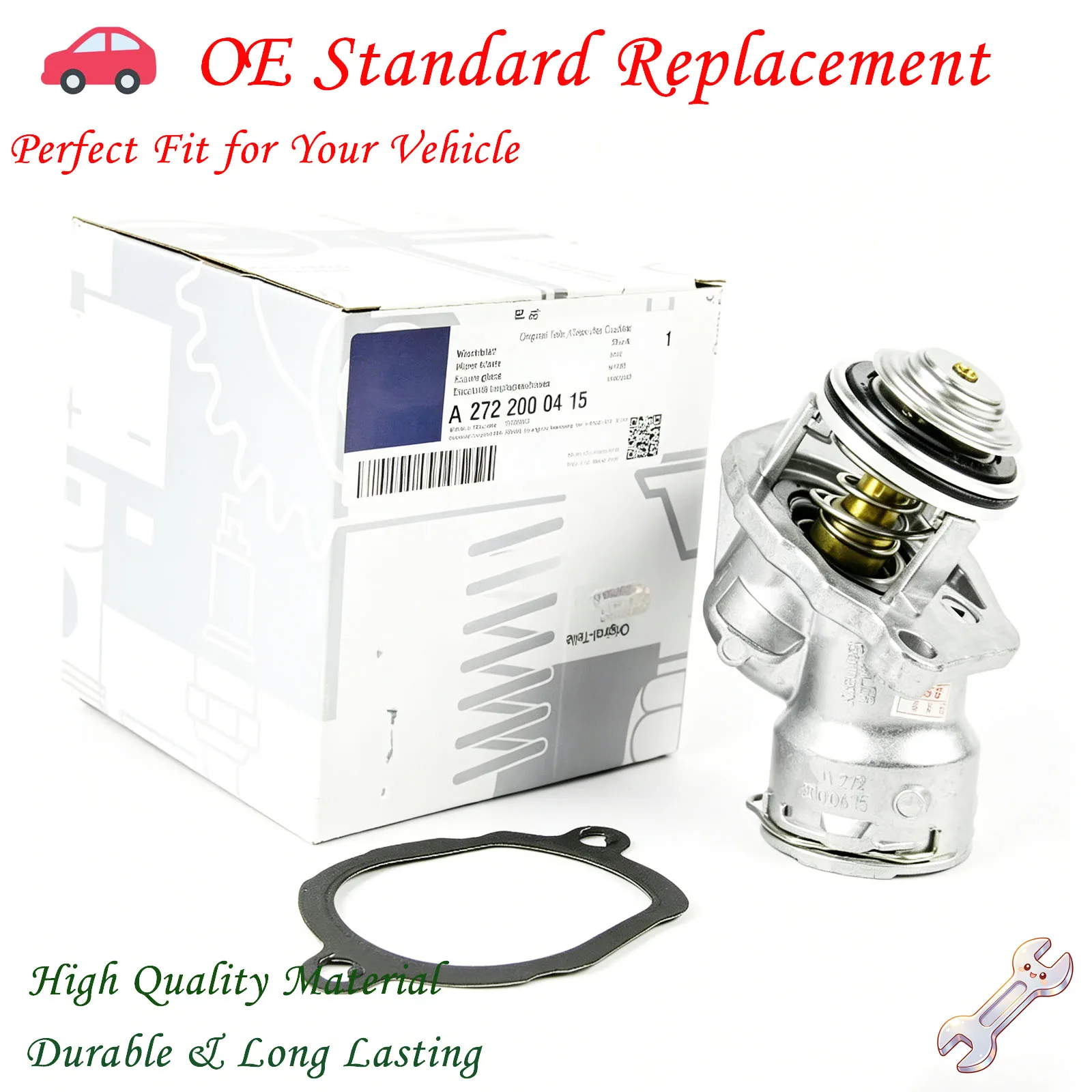 

A2722000415 Coolant Thermostat Housing & Seal for Mercedes-Benz M272 C-Class W204 S-Class W221 R-Class W251 ML-Class W164