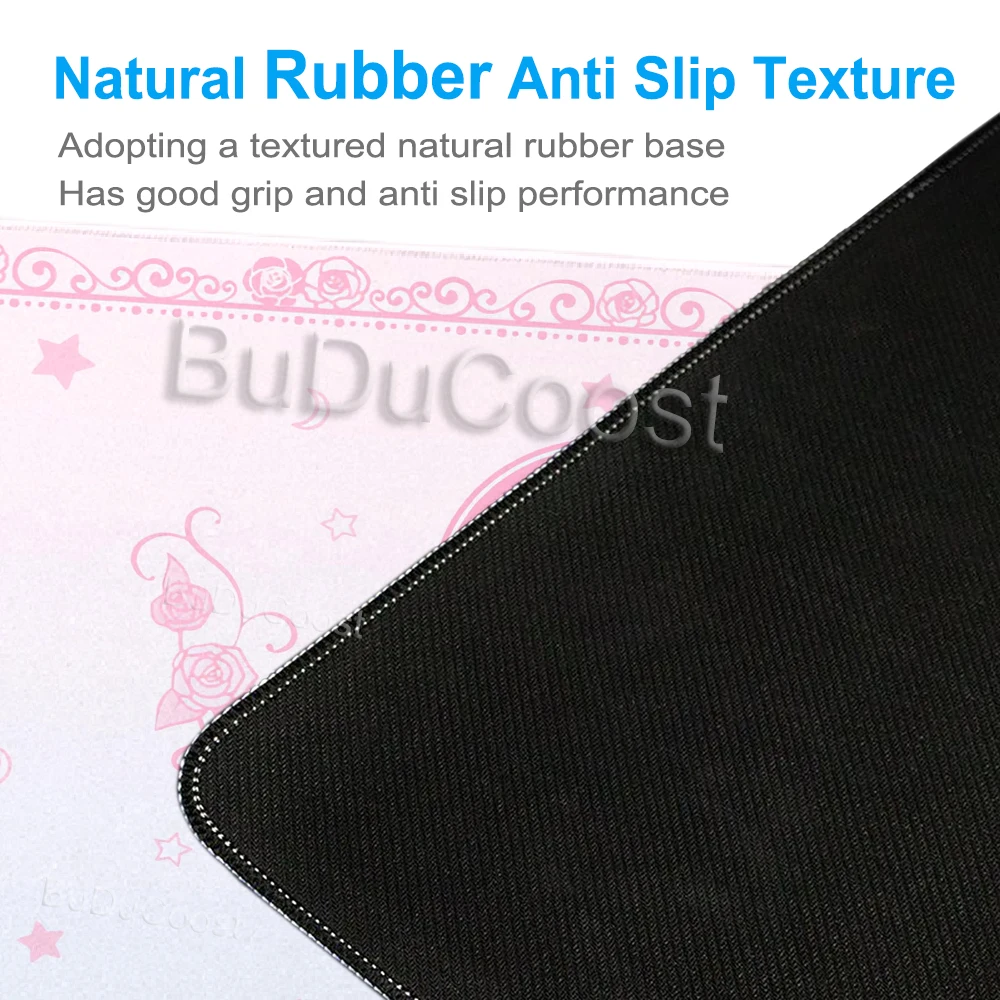 Kawaii Anime Girls Pink Mouse Pad Sailor Moon Large PC Gamer Mousepad Office Accessories Gaming Keyboard Desk Mat Aesthetics Rug view 4