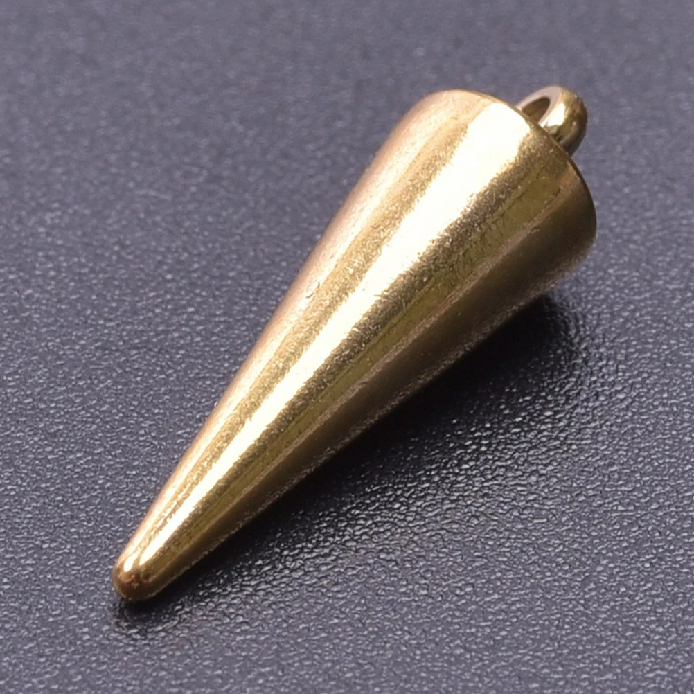 

16 Pcs Cone Charms for Jewelry Making Diy European and American Pendant Stainless Steel Necklace
