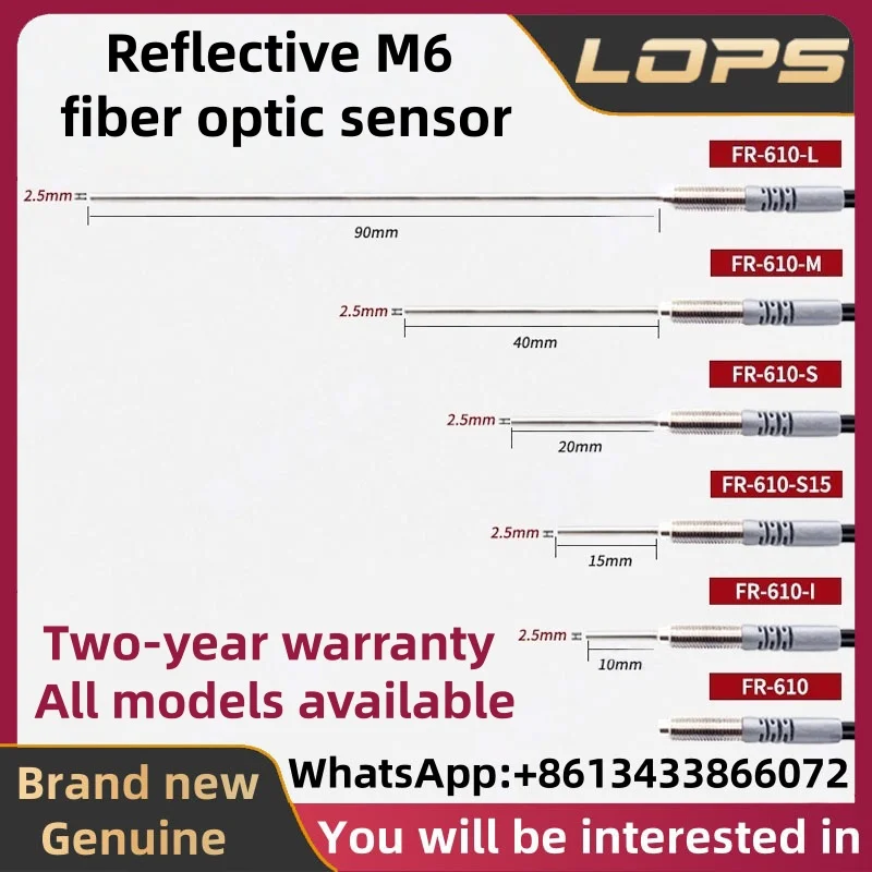 FR-610 FR-620 FR-630 FR-610-S5 FR-610-I FR-610-S15 FR-610-S FR-610-M FR-610-L New original RIKO Reflective M6 fiber optic sensor