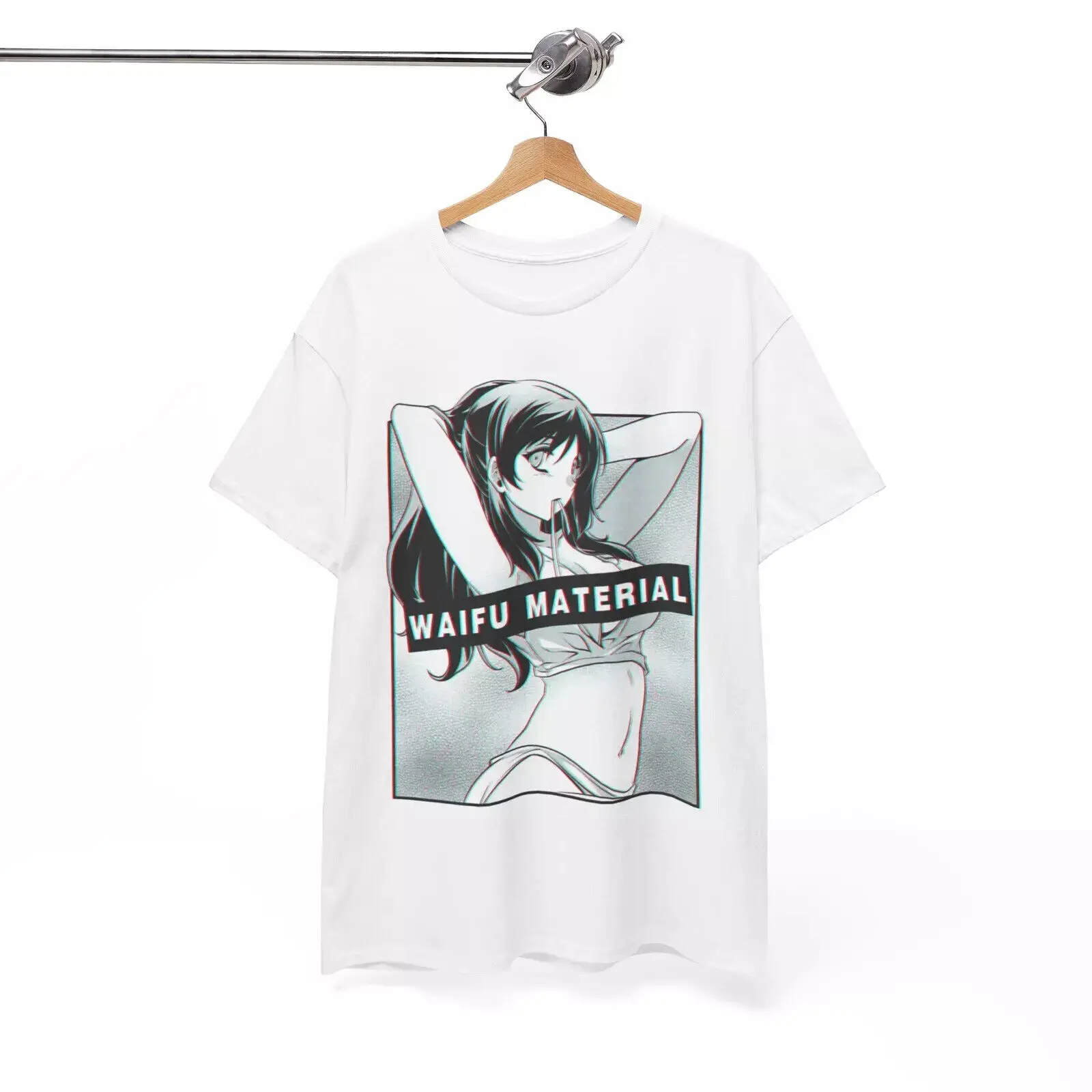 Waifu Material Hentai Tshirt Sexy anime Naturo Gamer Cartoon Unisex Full Size