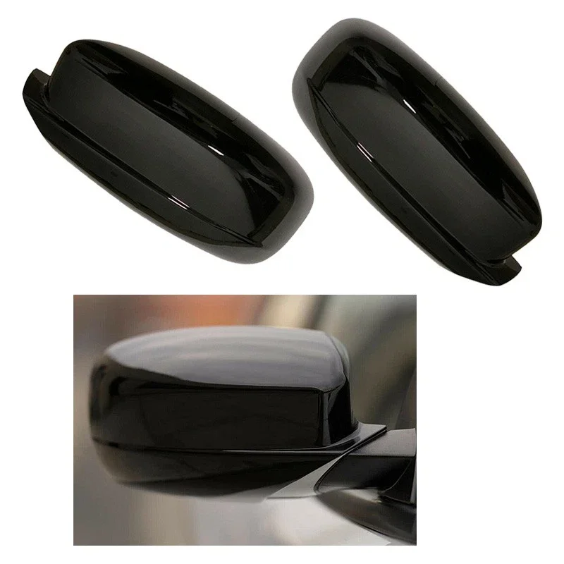 2pCS For Chrysler 300 300C Door Mirror Cover Left&Right Car Rearview Mirror Cover Glossy Black/Carbon Look For Dodge Charger SRT
