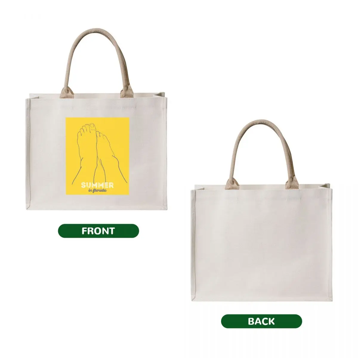 Summer in Florida Tote Bag custom canvas bag Handbags shopper bag women canvas