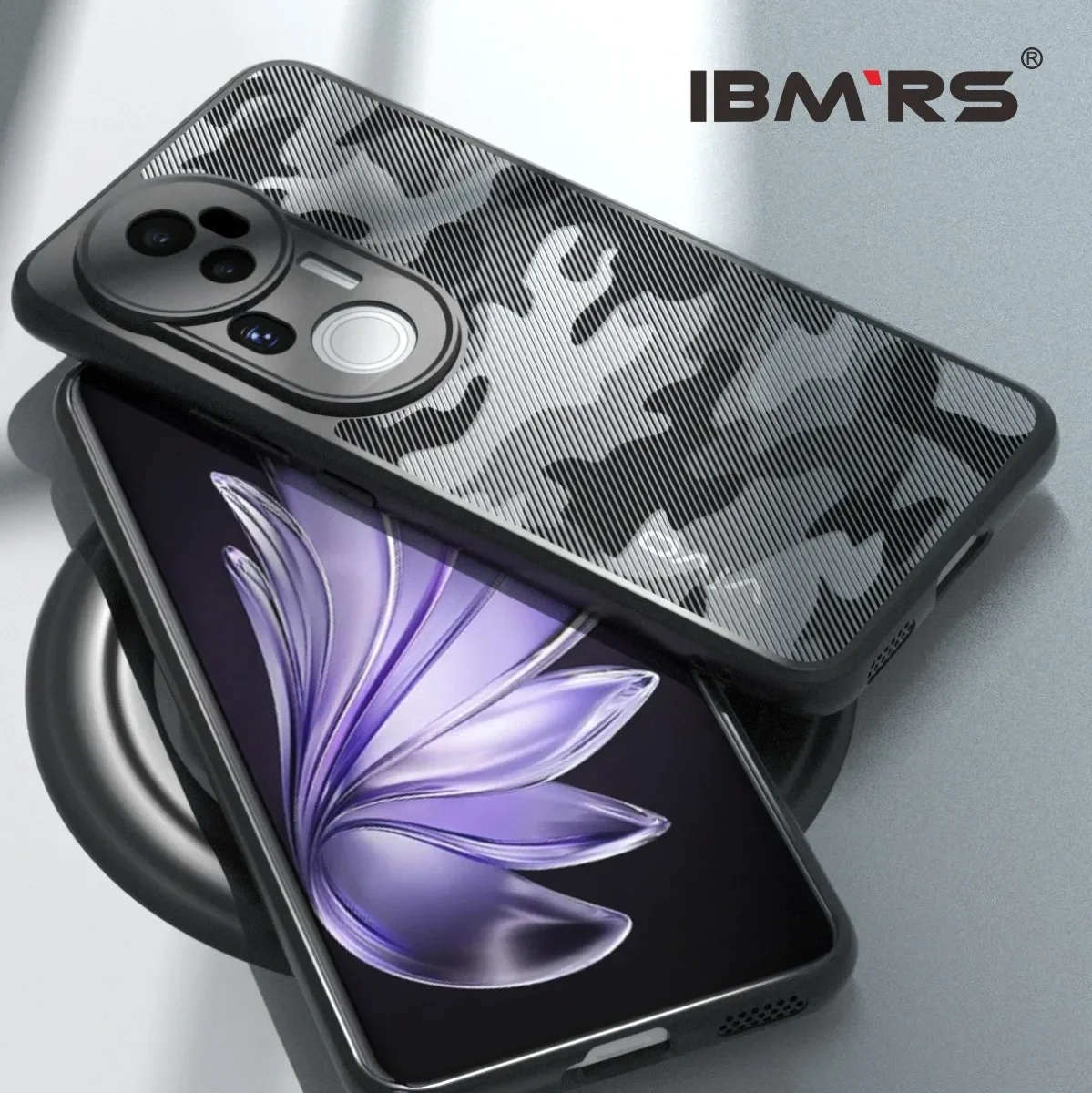 

IBMRS for vivo S20 Pro Phone Case Camo [Military Shockproof][Anti-Fingerprint] Soft TPU Cover Anti-Scratch Slim Protective Case