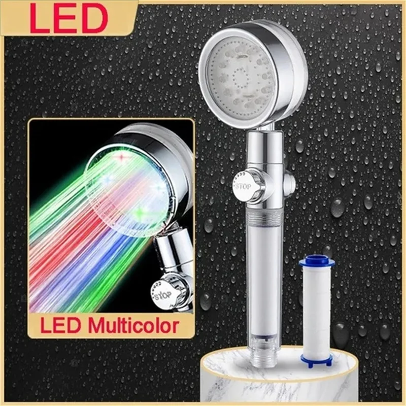 7 Colors LED Shower Head Shower Automatic Rgb Temperature Control Water Saving Shower Filter High Pressure Shower Head