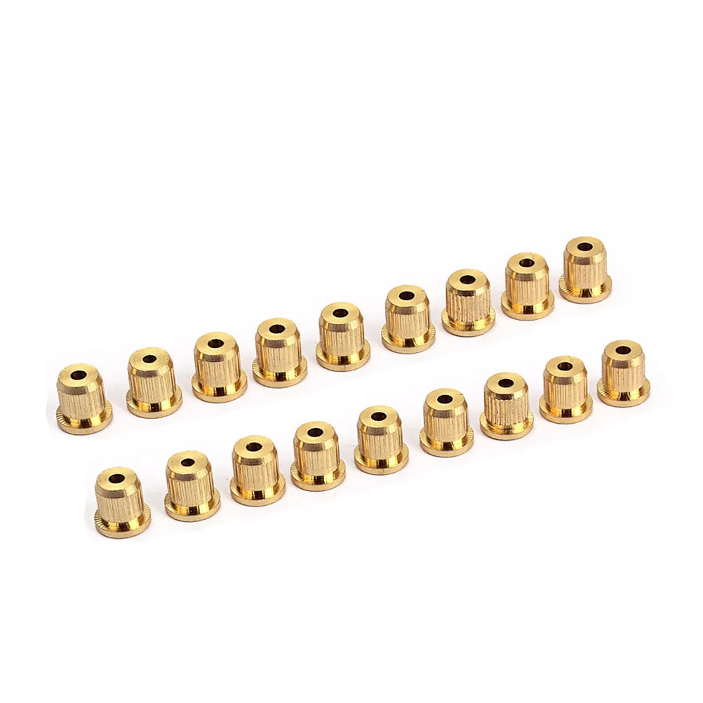 

18Pcs Gold Metal Guitar String Ferrule Set Replacement for Electric Guitar Sound Enhancer Metal String Ferrule