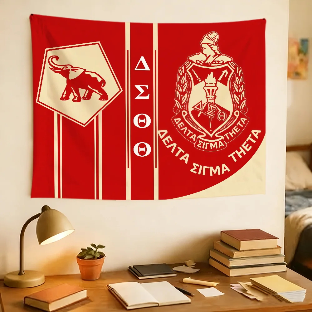 D-Delta S-Sigma Theta flag Durable Outdoor Indoor Patio Festive Decoration Classic Design Pole Wall Room Banner