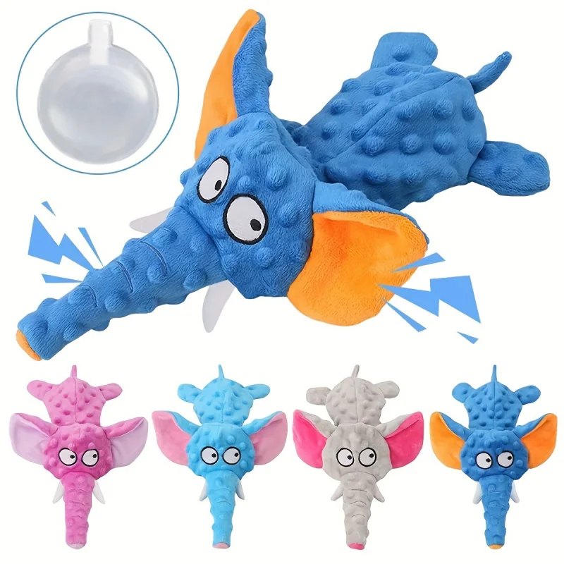 ألعاب الكلاب الخام القطيفة صرير قذيفة الفيل لعبة متينة الكلاب مضغ التفاعلية غير قابلة للتدمير لعبة صوت الكلب للكلاب الصغيرة الكبيرة