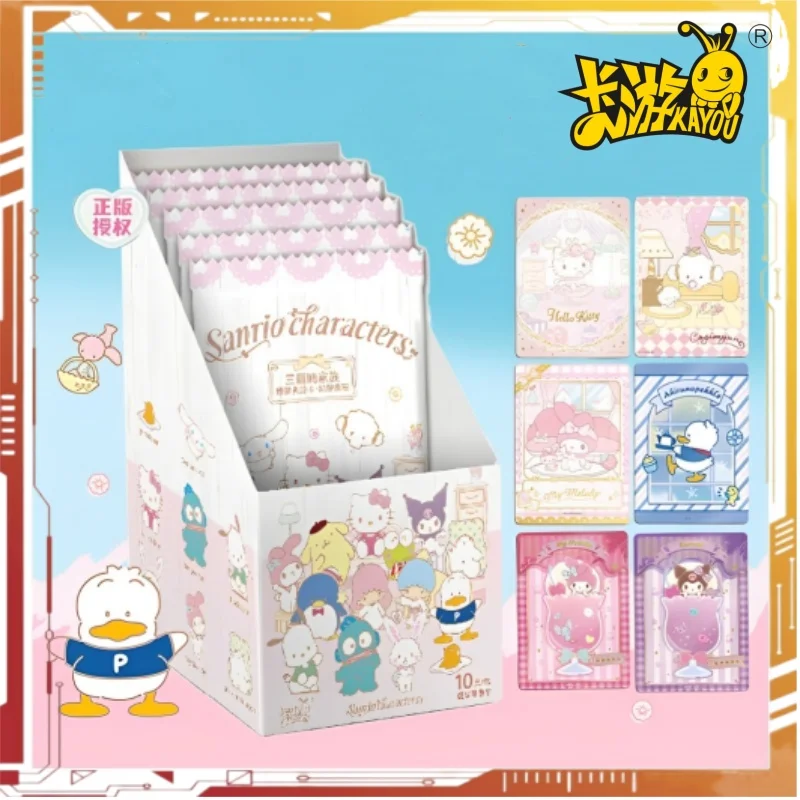 

KAYOU Genuine Sanrio Family Collection Card Zhimeng Series Book Reservation Trading Game Card Anime Children Peripheral Toy