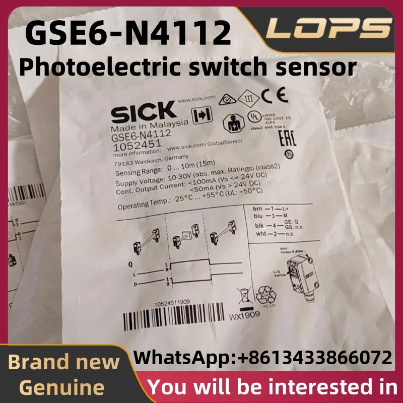 

GSE6-N4112 Совершенно новый оригинальный датчик фотоэлектрического переключателя SICK, большое количество на складе, добро пожаловать на консультацию