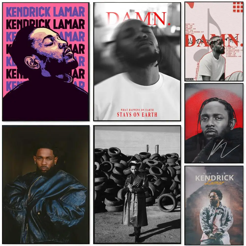 Rapper Singer K-Kendrick Lamar Poster HD Waterproof Self-Adhesive Wall Art – Multi-Scene Use, Top Gift Pick