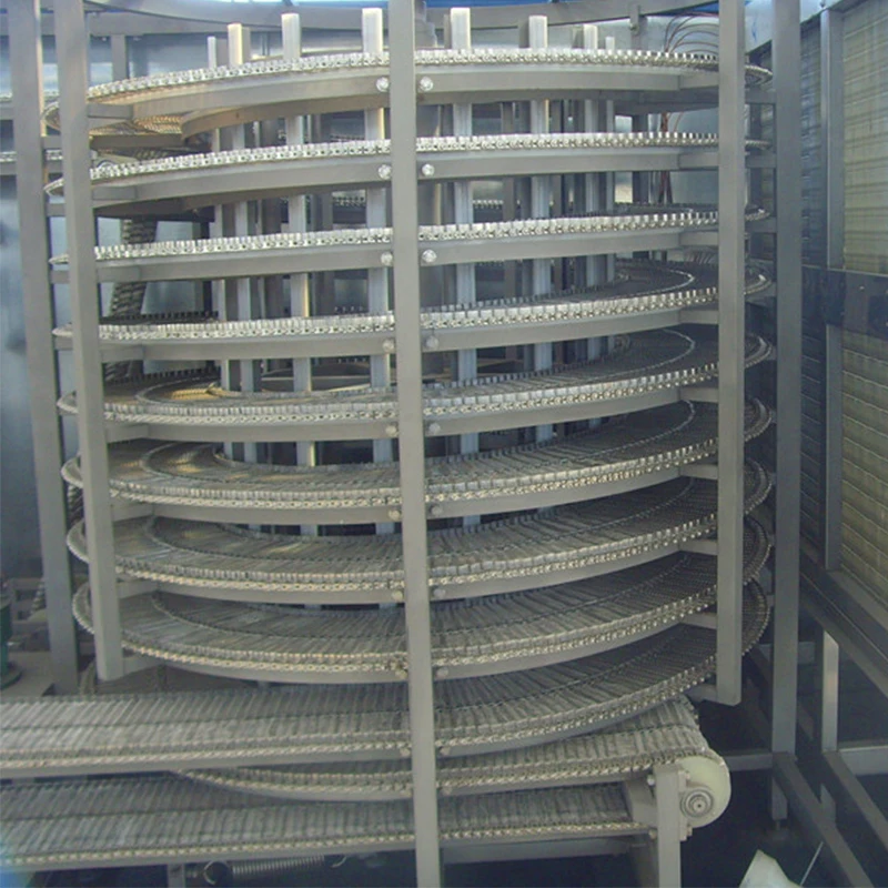 High Efficiency and High Stability Spiral Conveyor Freezer Custom Frozen French Fry Freezing Machine
