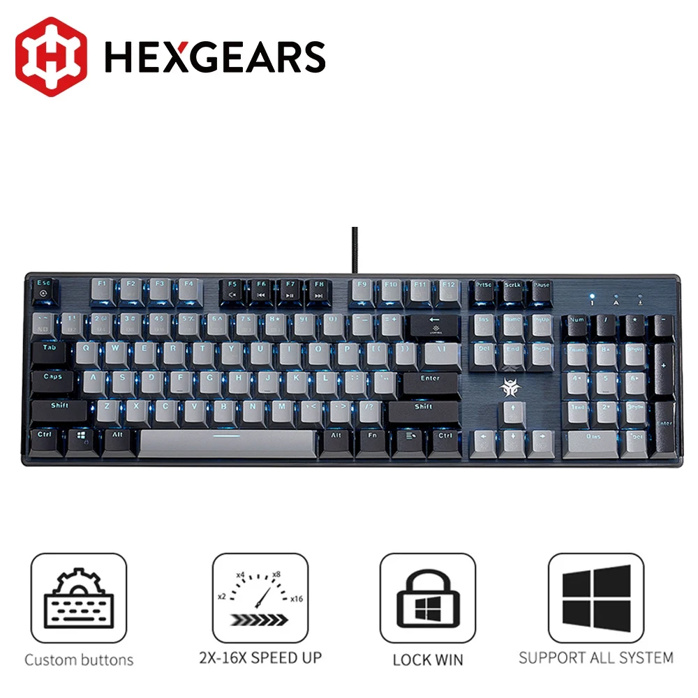 

HEXGEARS GK715 PBT Keycaps Gaming Keyboard 104 key Kailh Hot Swap Switch Mechanical Keyboard Waterproof Pink teclado for table