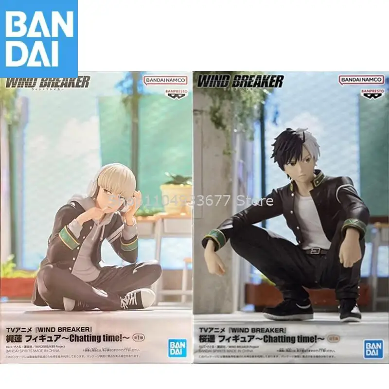 В наличии оригинальный Bandai Windbreaker Chatting Time Sakura Haruka Kaji Ren ПВХ фигурка модель коллекционная фигурка игрушки подарок