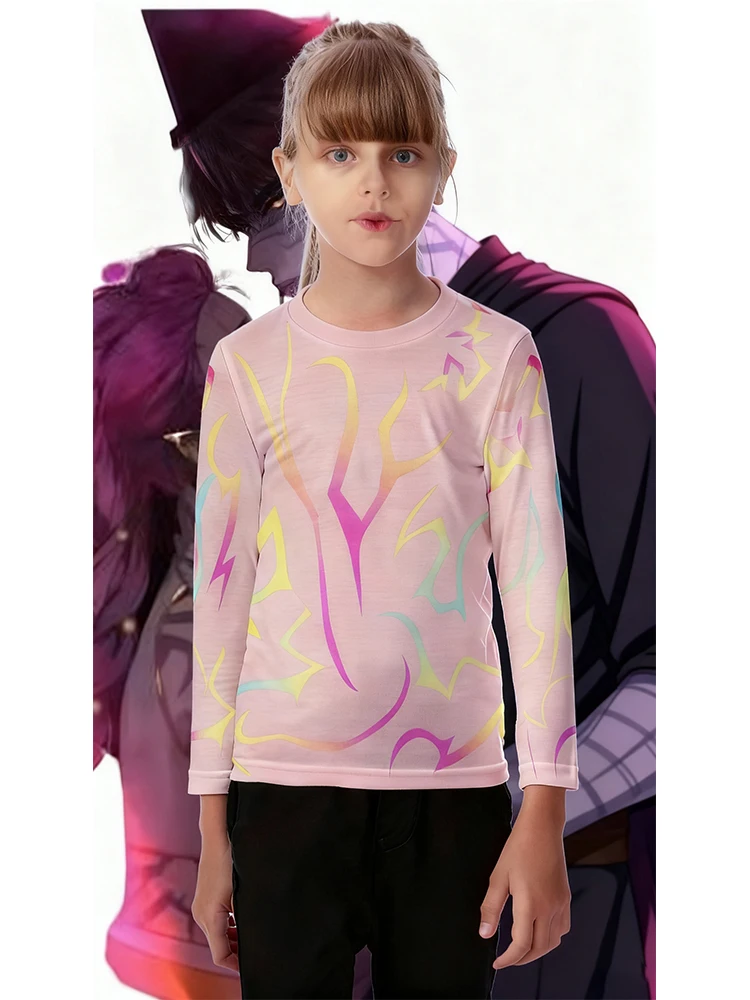 [زي الهالوين] تي شيرت بأكمام طويلة وشم الشيطان على الطراز الكوري للأطفال |   لعب الأدوار العصرية K-POP |   للارتداء اليومي والحفلات