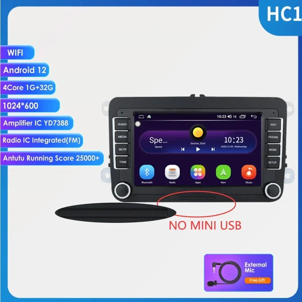 Android 14 Autoradio voor VW POLO GOLF 5 6 Plus PASSAT B6 JETTA TIGUAN TOURAN SHARAN SCIROCCO CADDY Seat Carplay Audio Stereo GPS