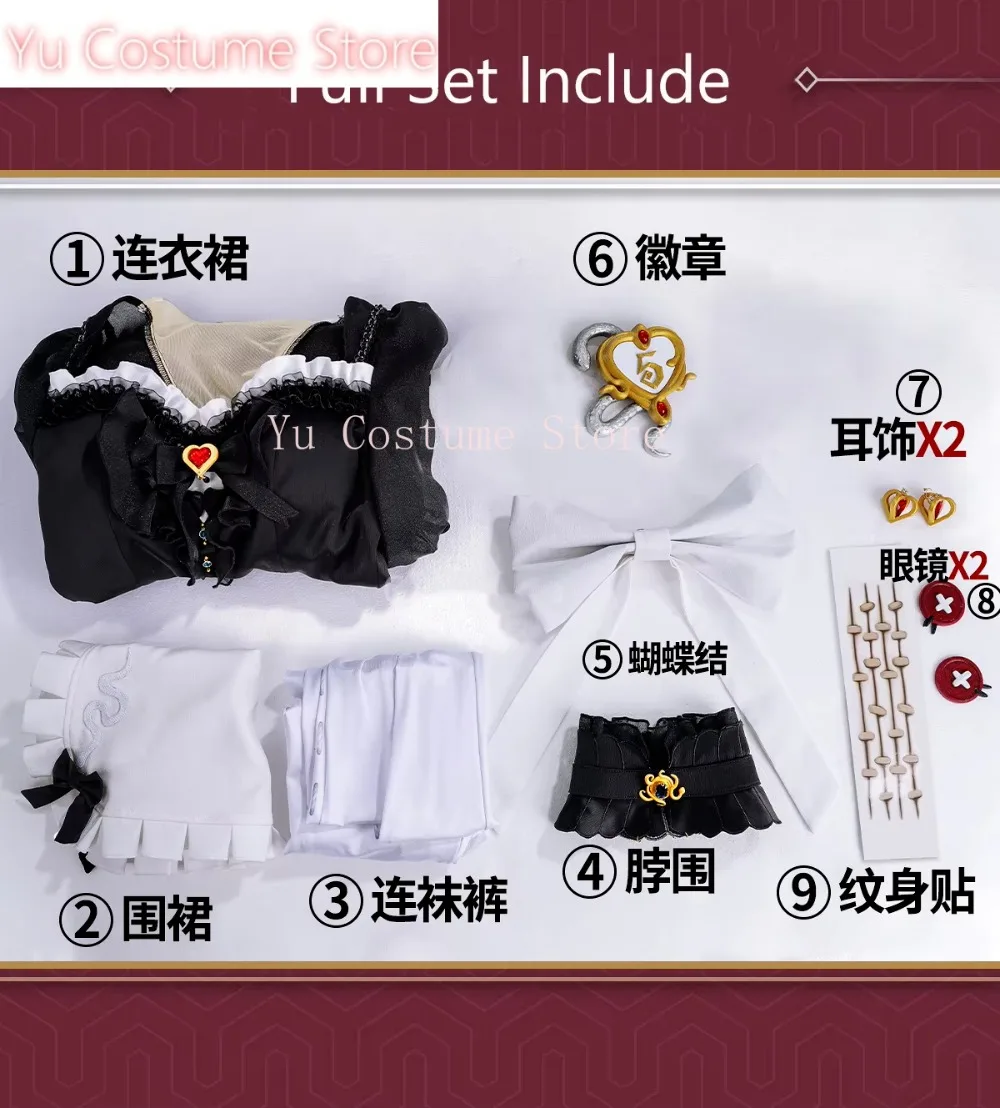 يو زي الأسنان الخامس فيونا جيلمان الرقص QiZhen موضة لعبة البدلة فستان أنيق تأثيري حلي هالوين حفلة لعب الأدوار الزي #6