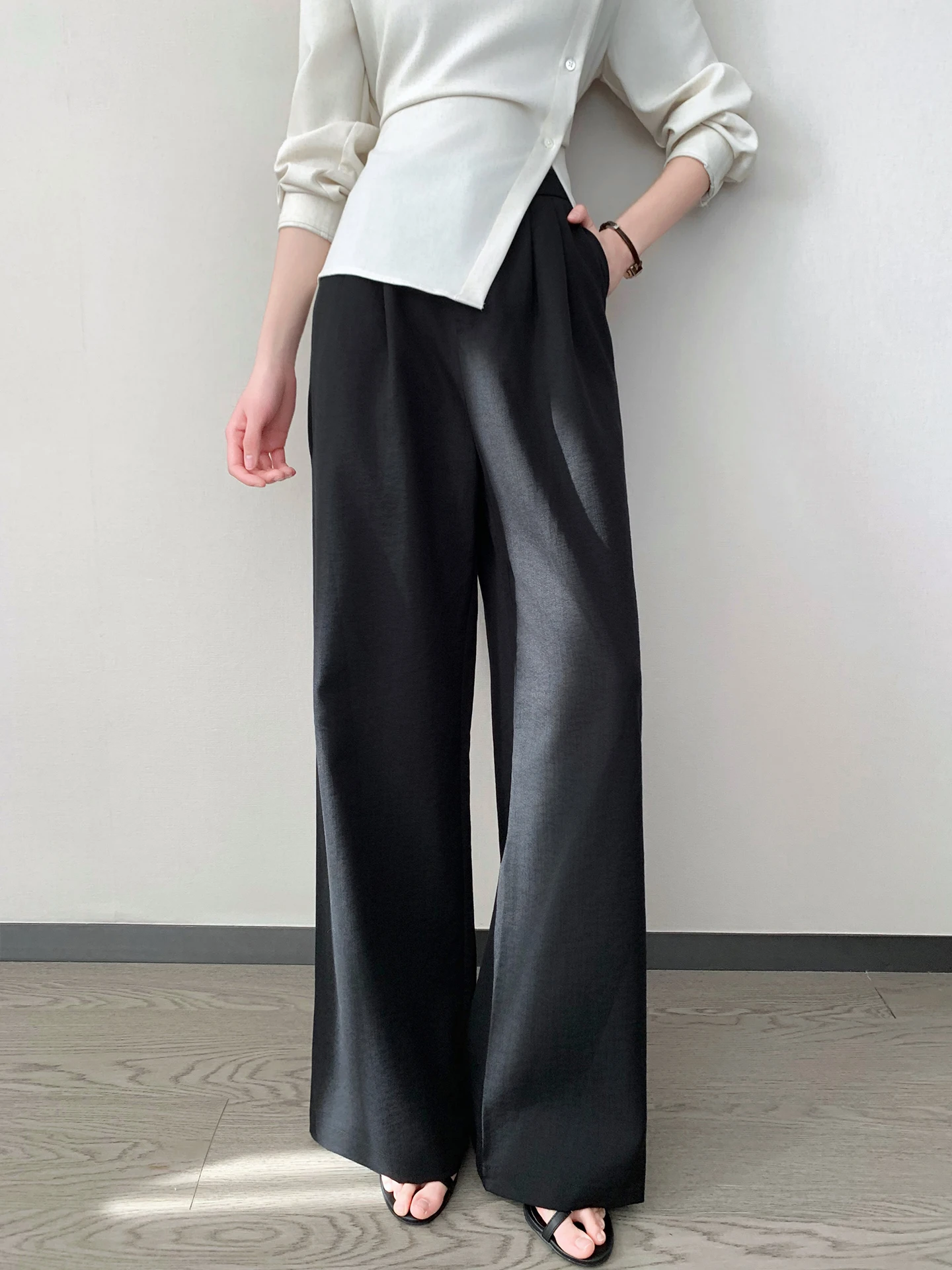 

Женские брюки Bla с высокой талией, прямые, свободного кроя, комфортные, стройнящие, для офиса, длинные, весна 2026, новинка