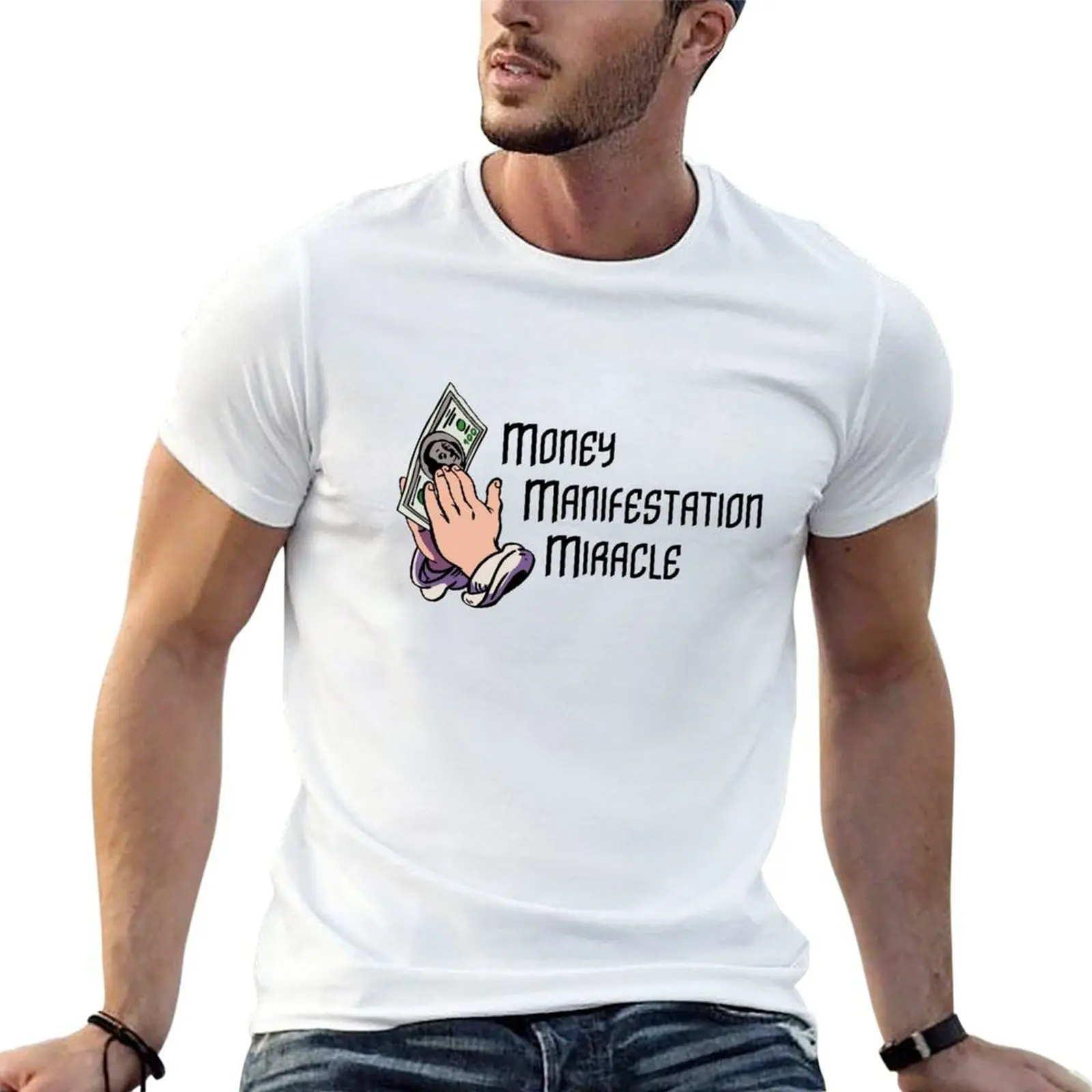 Money Manifestation Miracle T-Shirt heavyweights Aesthetic clothing Men's t-shirt
